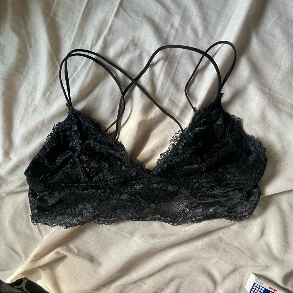 Forever21 Black Lacey Bralette